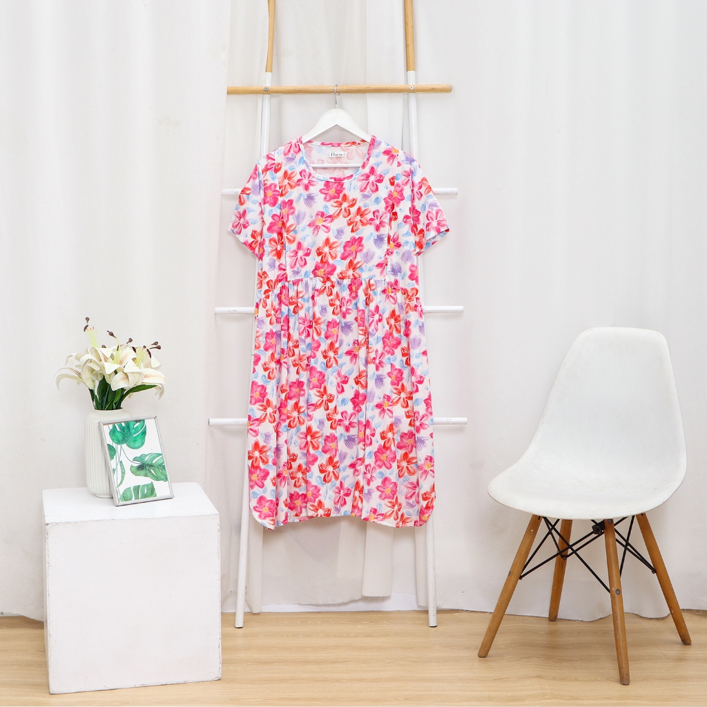 Daster Kekinian Katun Rayon Home Dress Homedress Hamil dan Menyusui Busui Bukaan Samping Nursing Wea