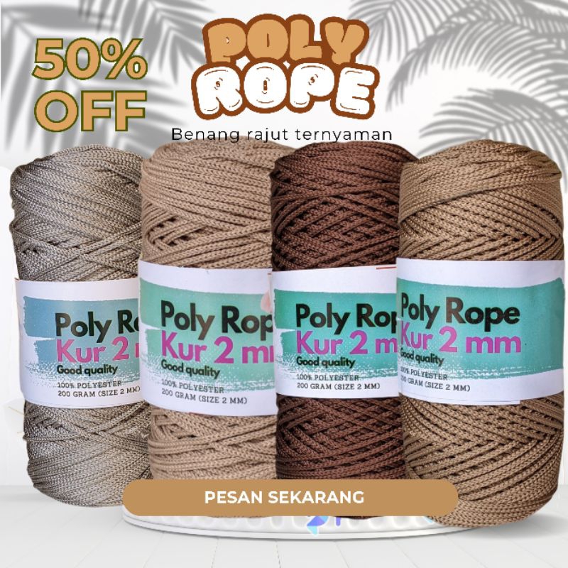 KATALOG 3 BENANGN RAJUT POLY ROPE 2 MM
