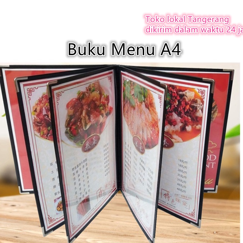 

Beli Diskon 4681page A4 Buku Menu Restoran Kulit Cover Pelindung Menu Cover Menu Sampul Buku RestoHitam
