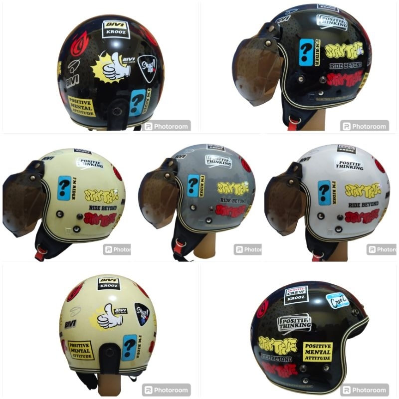 Helm bogo carglos dewasa motif kekinian bivi krooz