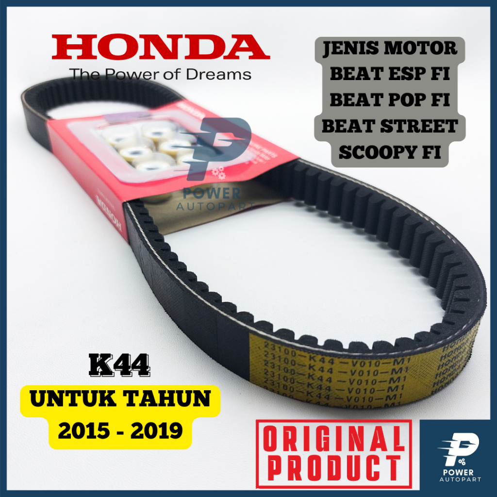 VANBELT V-BELT ORIGINAL SET ROLLER K44 BEAT FI ESP, BEAT STREET, BEAT POP FI, SCOOPY FI - K44