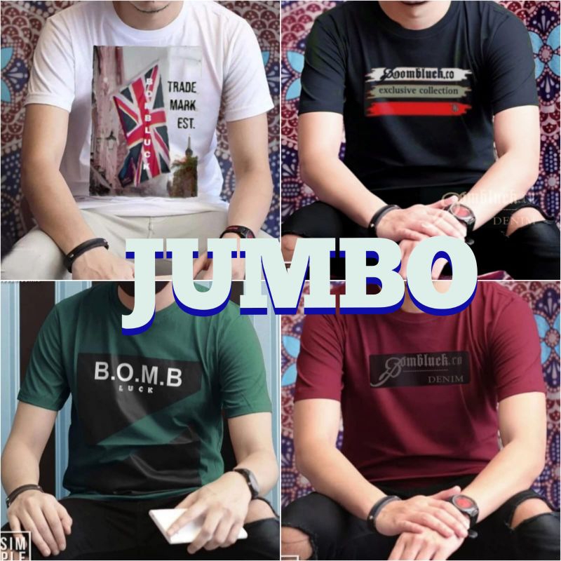 KAOS JUMBO PRIA 2XL 3XL 4XL KAOS DISTRO PRIA