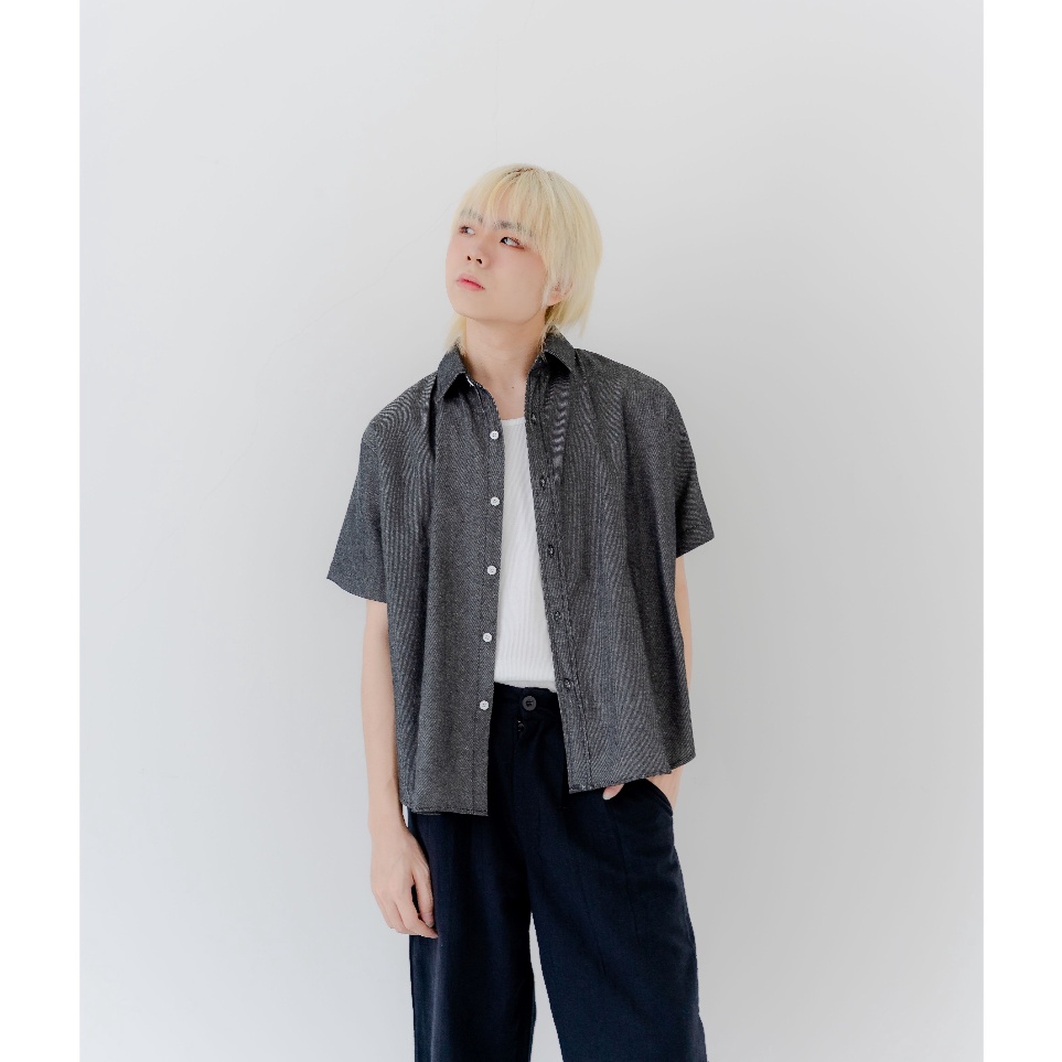 Produk Favorit  PLFR Denim Shirt Black  Kemeja Denim Oversize Pria