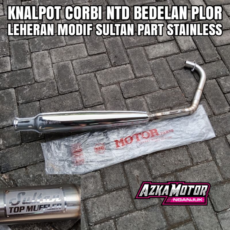 Knalpot Corbi CB 125 NTD bedelan nganjuk asli plor leher modif stainless Sultan Part
