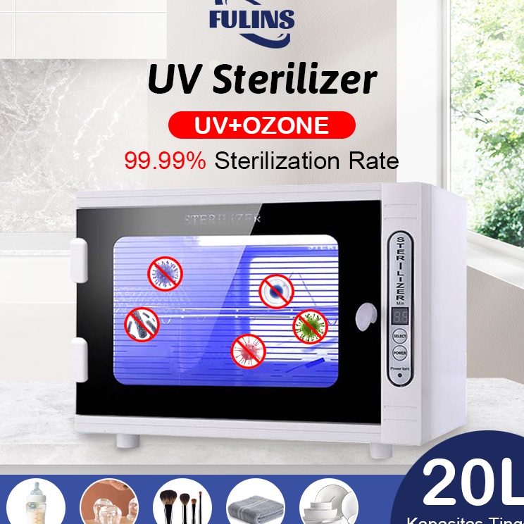 GaransiUV Sterilizer Box Disinfection Cabinet UV Ozon Kill Covid Alat steril Salon Alat Kuku Kecanti