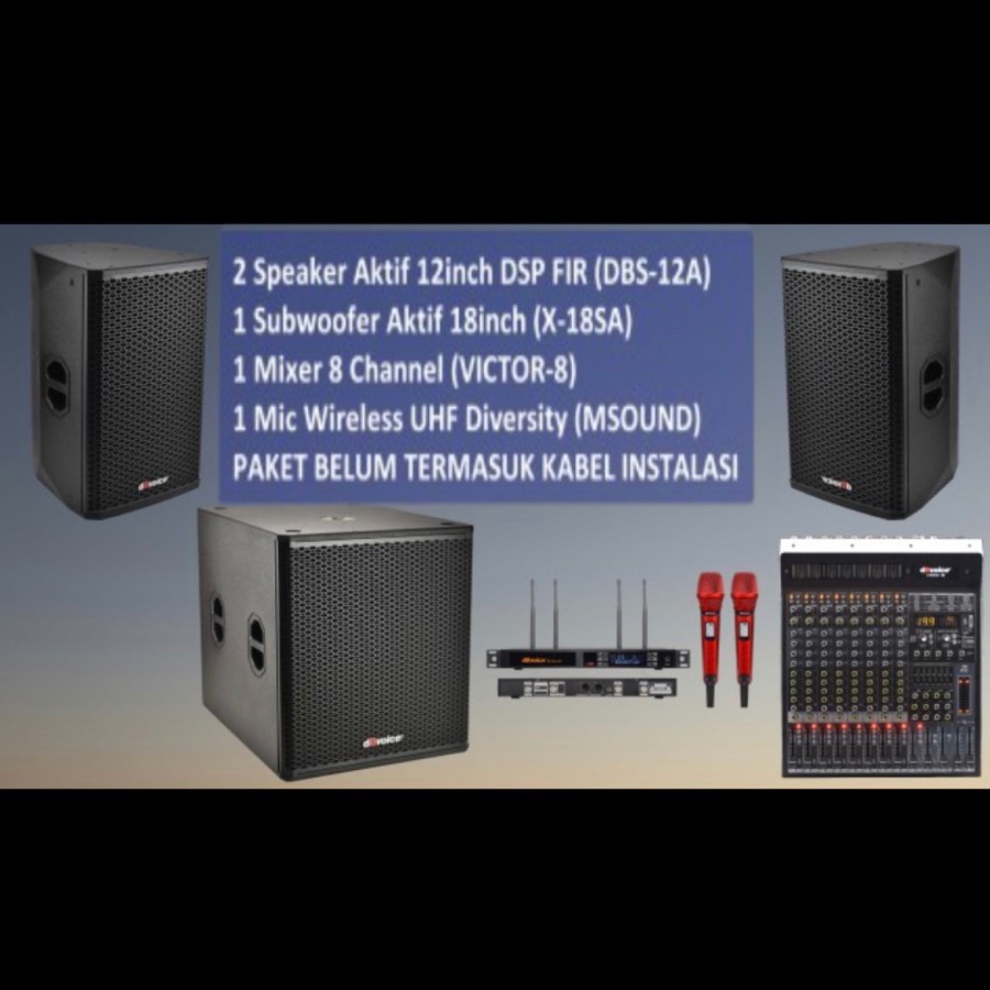 Paket Sound dBvoice DBS-12A + Sub X18SA Original aktif 12 inch + Sub 18 inch