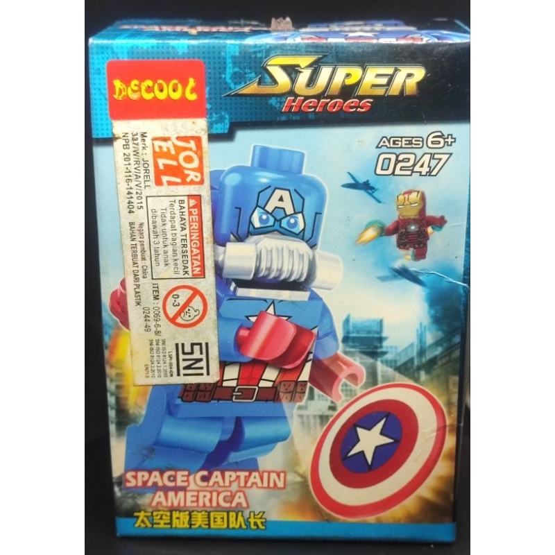 Minifigure Bricks Decool - Space Captain America