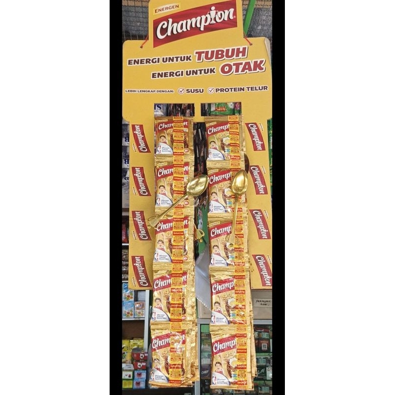 

ENERGEN CHAMPIONS 10 SASHET GRATIS SENDOK (dikemas dengan kardus*aman*)