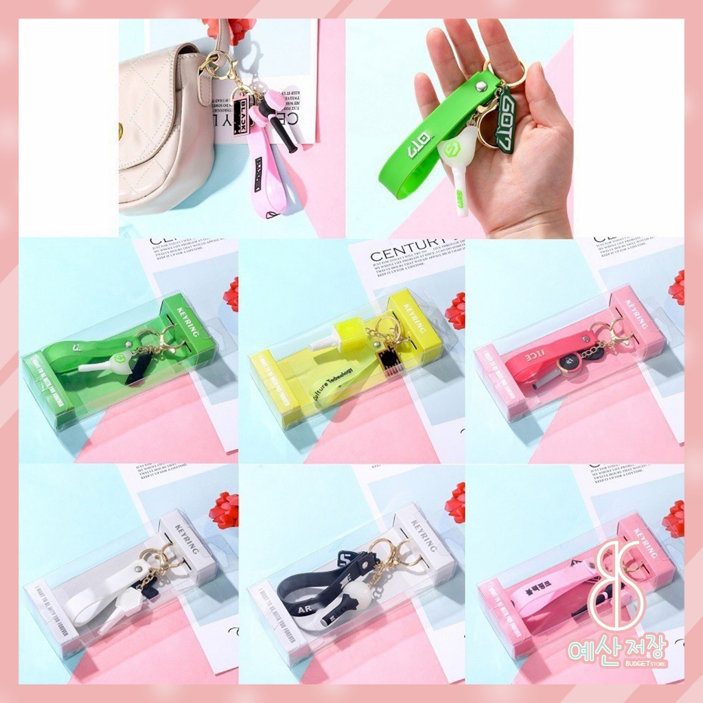[BS] BISA COD Gantungan Kunci Light Stick BTS BLACKPINK NCT ITZY ATEEZ TREASURE STRAYKIDS IDDLE Mini