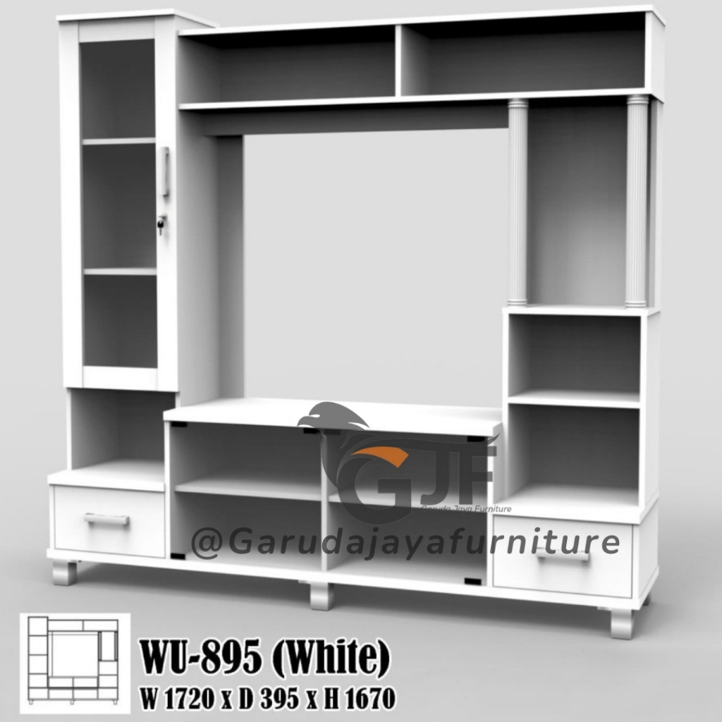 LEMARI PAJANGAN TV UKURAN BESAR / LEMARI PAJANGAN / LEMARI TV IMPORT/RAK TV MINIMALIS PARTISI SEKAT 