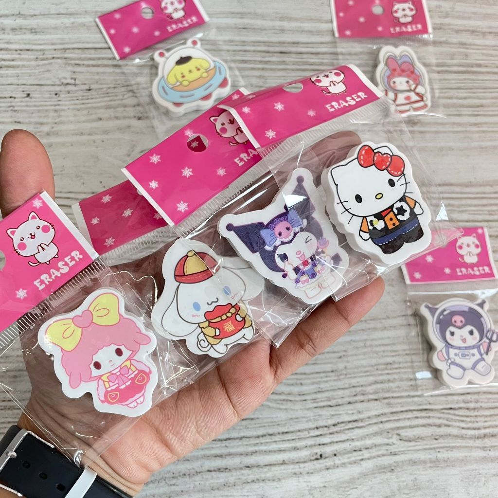 

Penghapus Pensil Bentuk Gepeng Karakter Sanrio Friend - ER 1243 - eraser pencil wangi lucu unik estetik