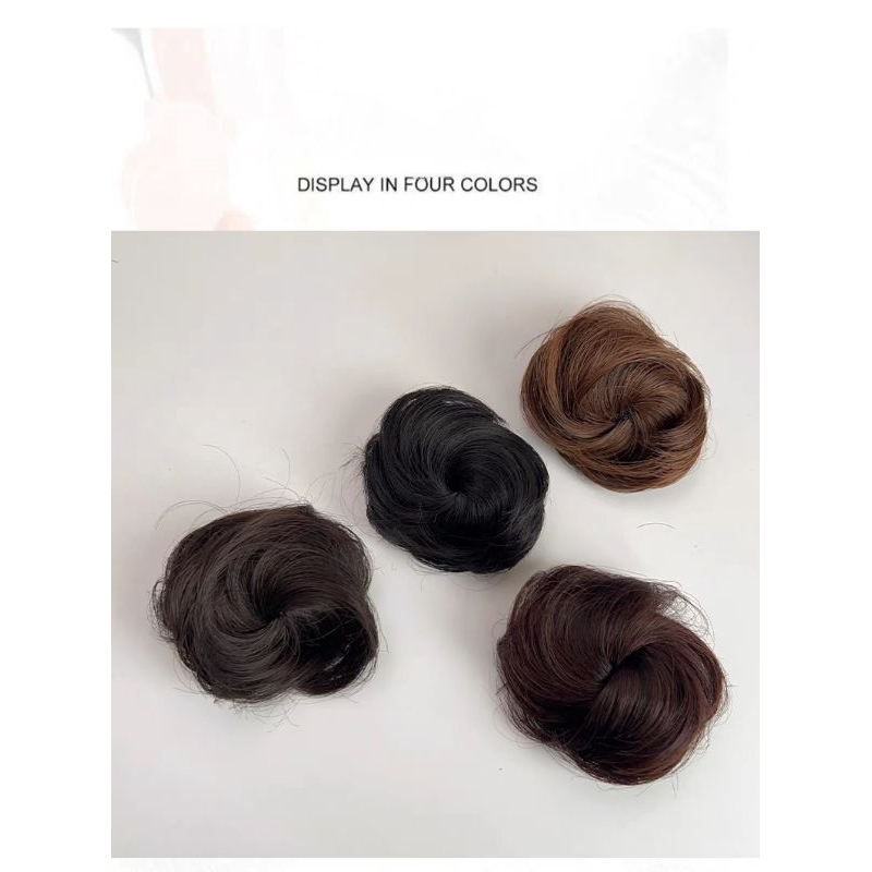 {JO}Jepit Rambut Palsu Wig (Straight/Lurus) Cepol Kecil Imut Donut Klip Imut