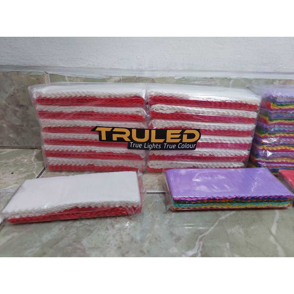 

KERTAS KREP / KERTAS TISSUE / KERTAS KREP POTONG / KERTAS DEKORASI / DEKORASI PESTA / KREP MERAH PUTIH / KREP WARNA WARNI