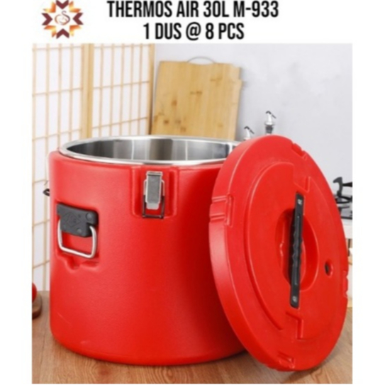 Ice Bucket Three Walled Kapasitas Besar/ Tong Merah Tahan Dingin Dan Panas/ Termos Air Stainless Ste