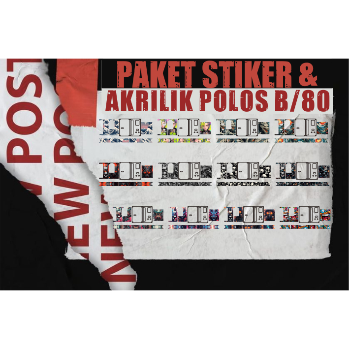 

PAKET STIKER VYNIL & AKRILIK POLOS B/80