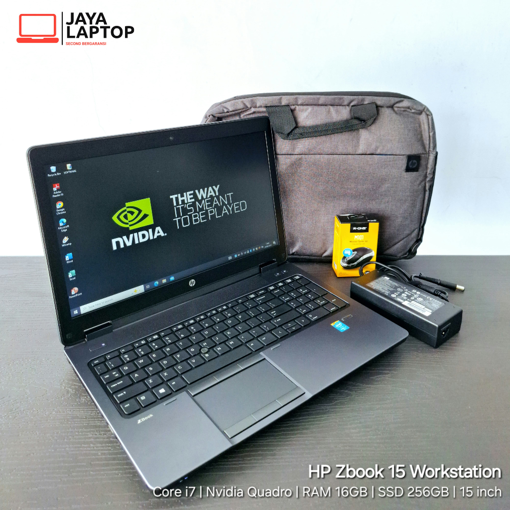 HP Zbook 15 Core i7 4900MQ RAM 16GB SSD 256GB 15 inch NVidia Laptop Second Desain Gaming Workstation