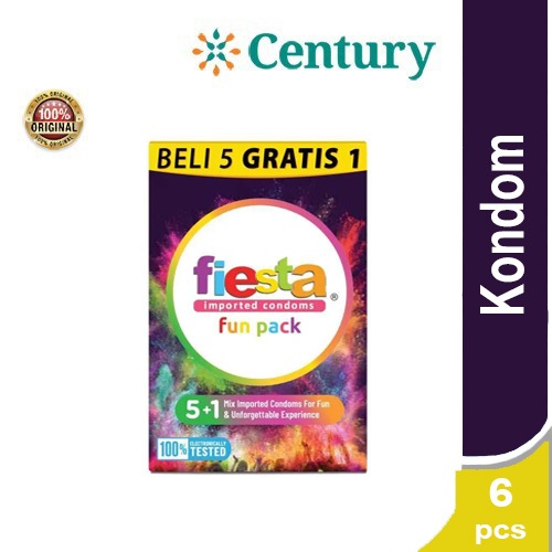 FIESTA CONDOMS FUN PACK 5+1 / KONDOM / ALAT KONTRASEPSI / PRIA DEWASA