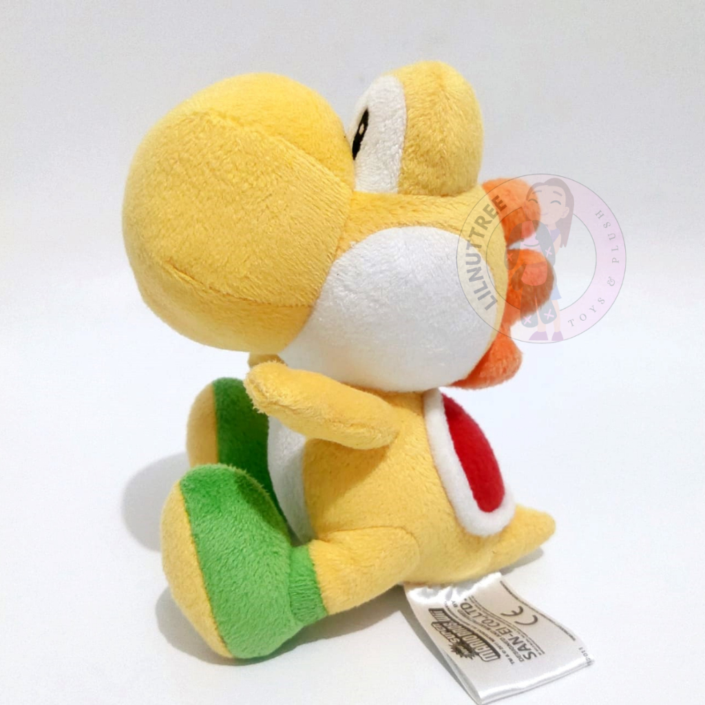 Boneka Yellow Yoshi Super Mario Bros WII Original San-ei Plush Doll