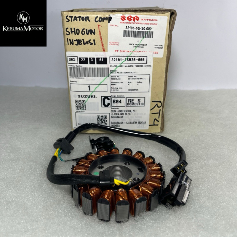 SPUL STATOR COMP SHOGUN 125 INJEKSI ASLI ORIGINAL SUZUKI GENUINE PART