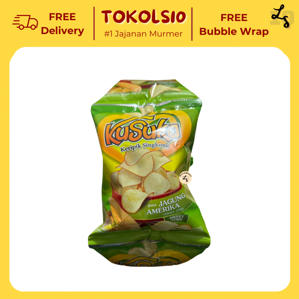 

Kusuka Keripik Singkong 1 Renceng isi 10 pcs @20gr