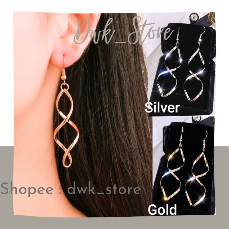 Anting Panjang Pesta Wanita / Anting Tassel Fashion Korea Emas Silver / Anting legan Wanita
