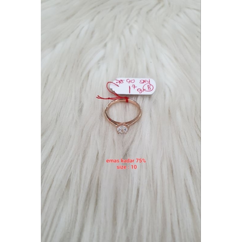 cincin italyimport rosegold emas kadar 75% berat 1,7gram size : 10