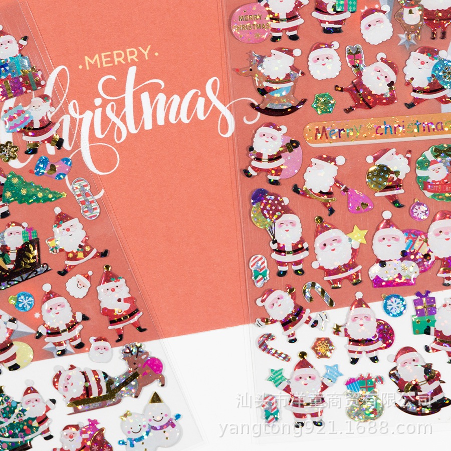 

STIKER 3 DIMENSI GLITTER TEMA NATAL - STIKER TEMPEL KRISTAL 3D MERRY CHRISTMAS EDITION