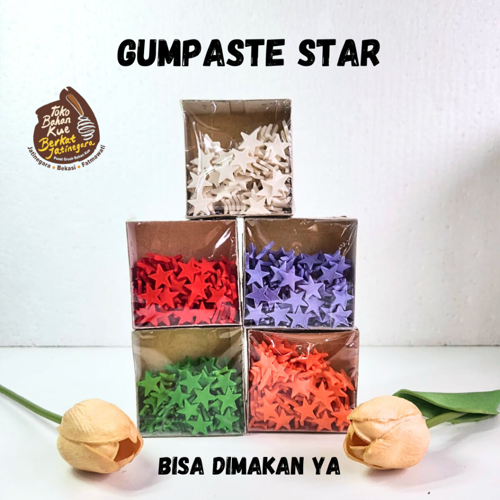 

GUMPASTE STAR/HIASAN KUE BINTANG/KEMBANG GULA