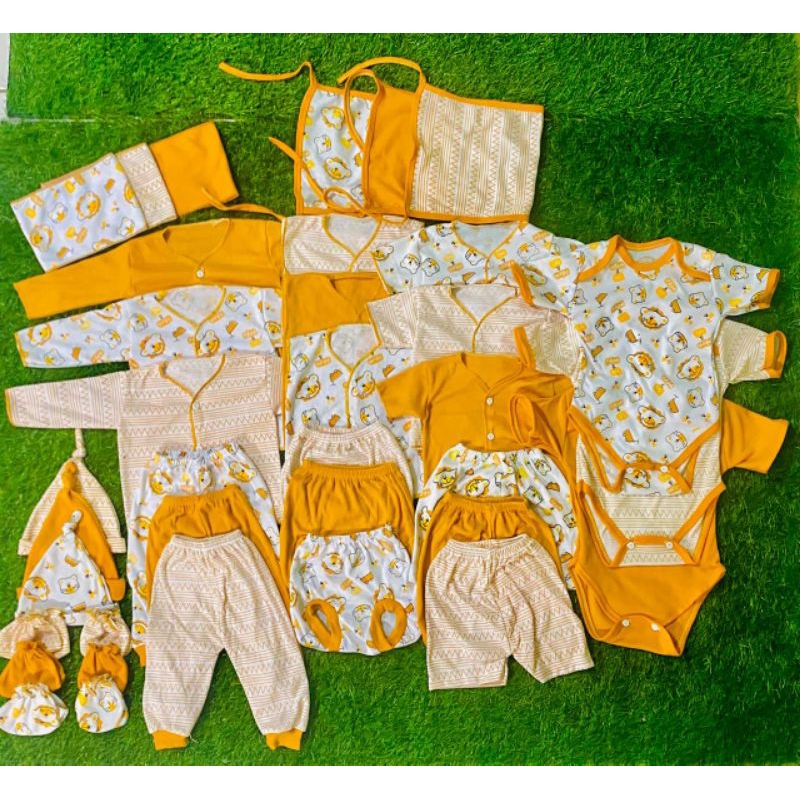 Exklusif (FREE KAOS SINGLET) Paket Bundle 36pcs Baby Newborn Gift Set Baju Celana Popok Tali  Jumper