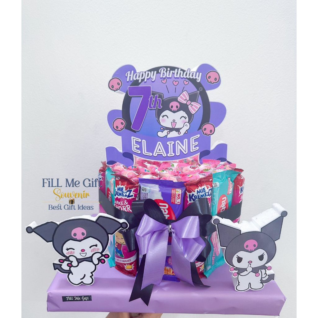 JT - Snack Tart Ulang Tahun / Birthday Gift Snack Tower Kuromi 1 Layer