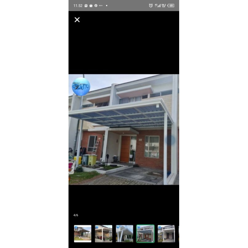 kanopi minimalis atap alderon twinwall