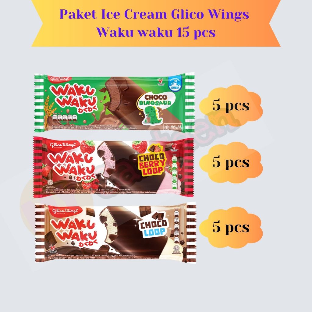 

Paket Ice Cream Glico Waku waku 15 pcs