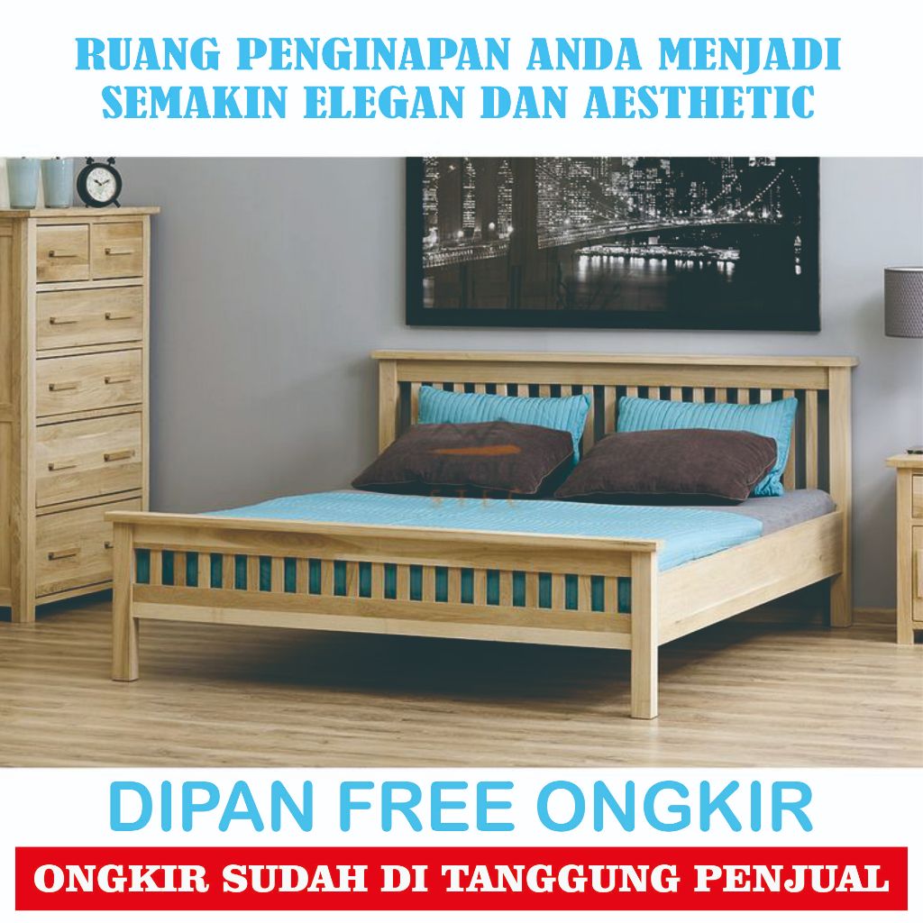Dipan *FREE ONGKIR*COD*tempat tidur dipan minimalis tempat tidur dipan kayu kasur & springbed,