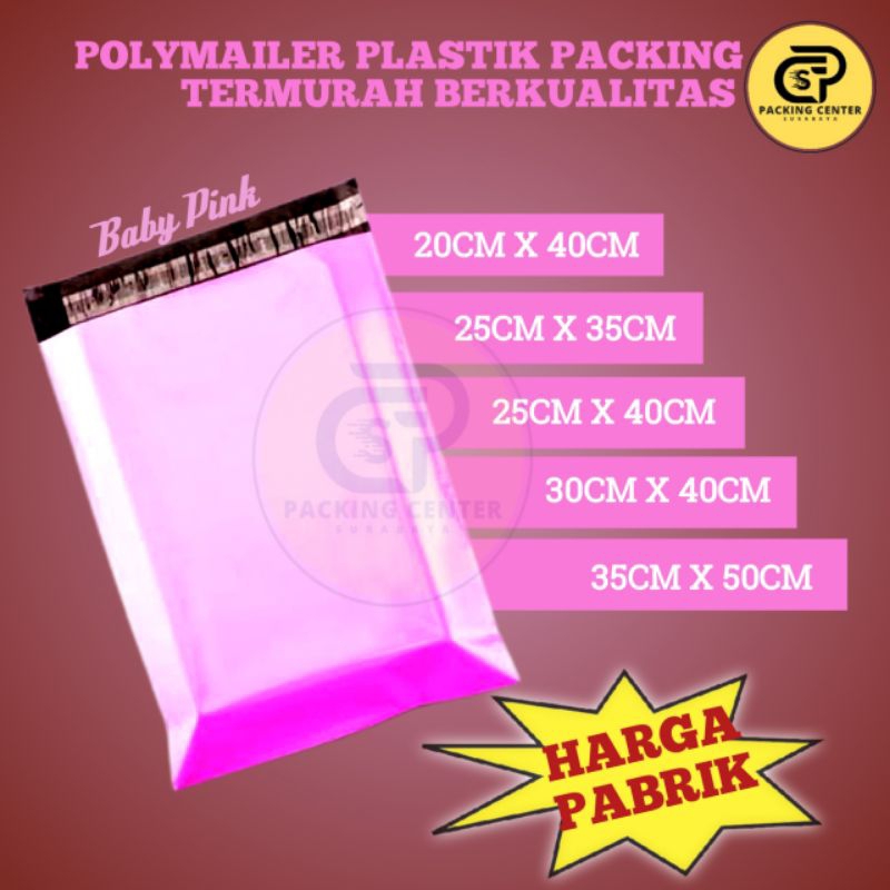 

Plastik Packing / Polymailer Online Shop Warna Pink Isi 10Pcs Sudah dilengkapi dengan Lem Perekat, Termurah, Grosir, COD
