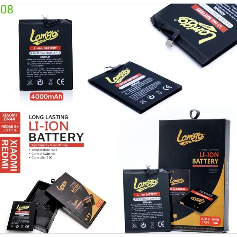 BATERAI LAMIGO BN44 REDMI 5PLUS DOUBLE POWER DUAL IC