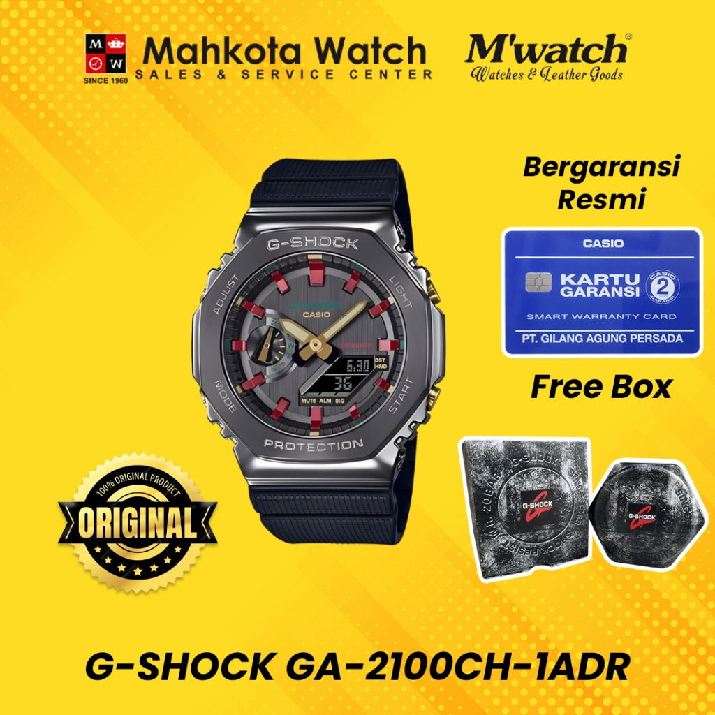JAM TANGAN PRIA G-SHOCK GA-2100CH-1ADR ORIGNAL