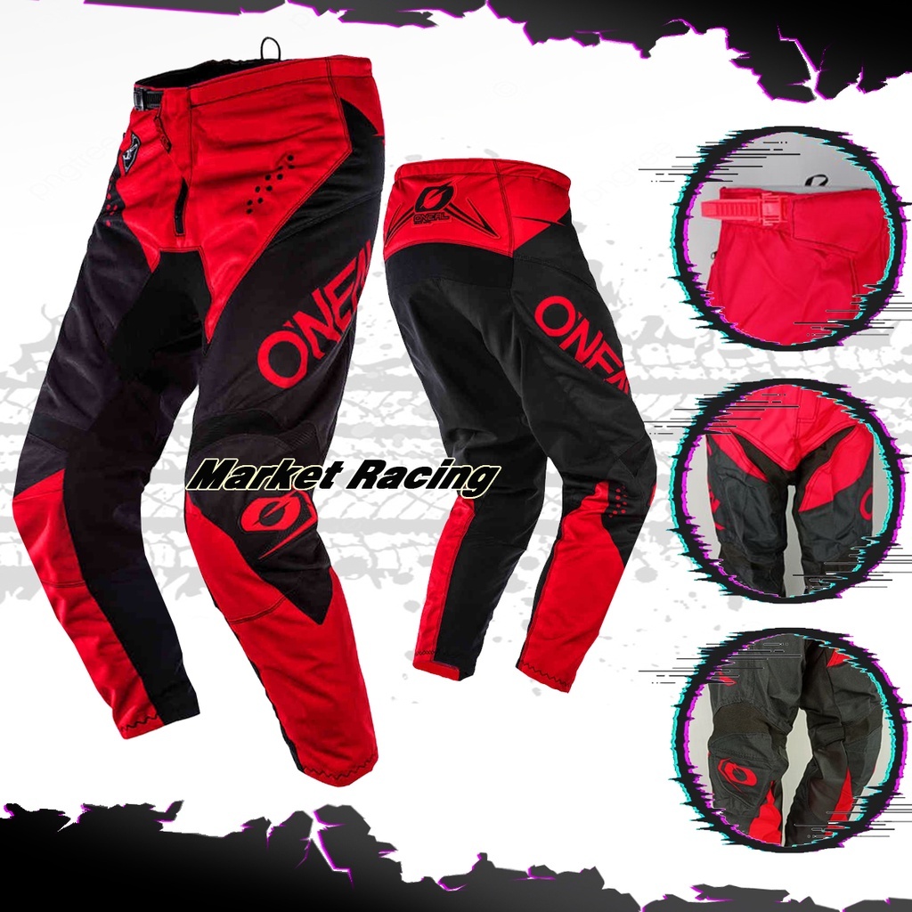 Celana Cross Trail Motocross BIRU HITAM (Celana Saja) Trabas Pakaian Jersey Jerset pants Motor Cros 