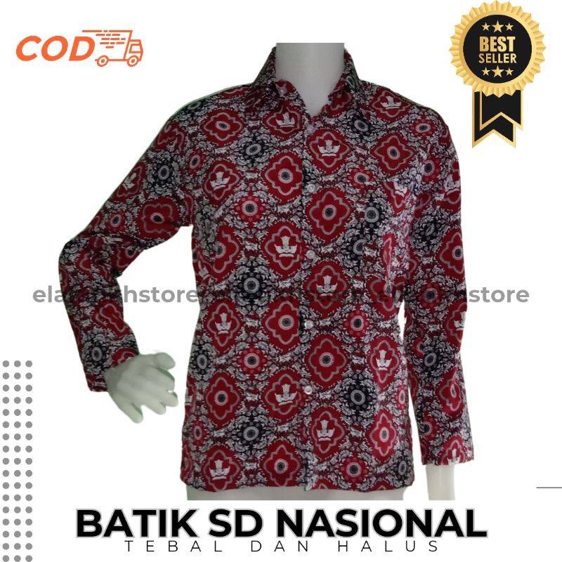 seragam batik SD Nasional //lengan panjang