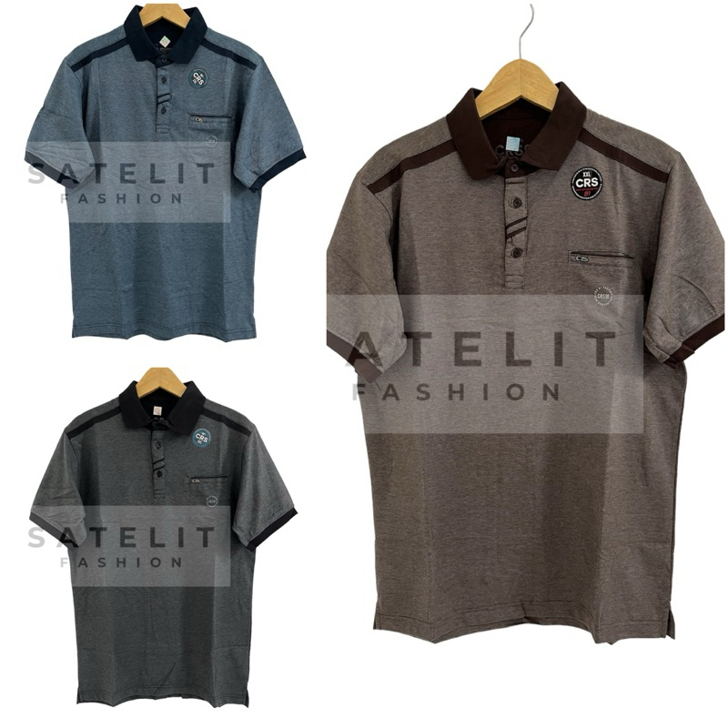 Crs 91 Original Baju Kaos Kerah Pria Polo Distro Salur Kecil (Kancing Kantong)
