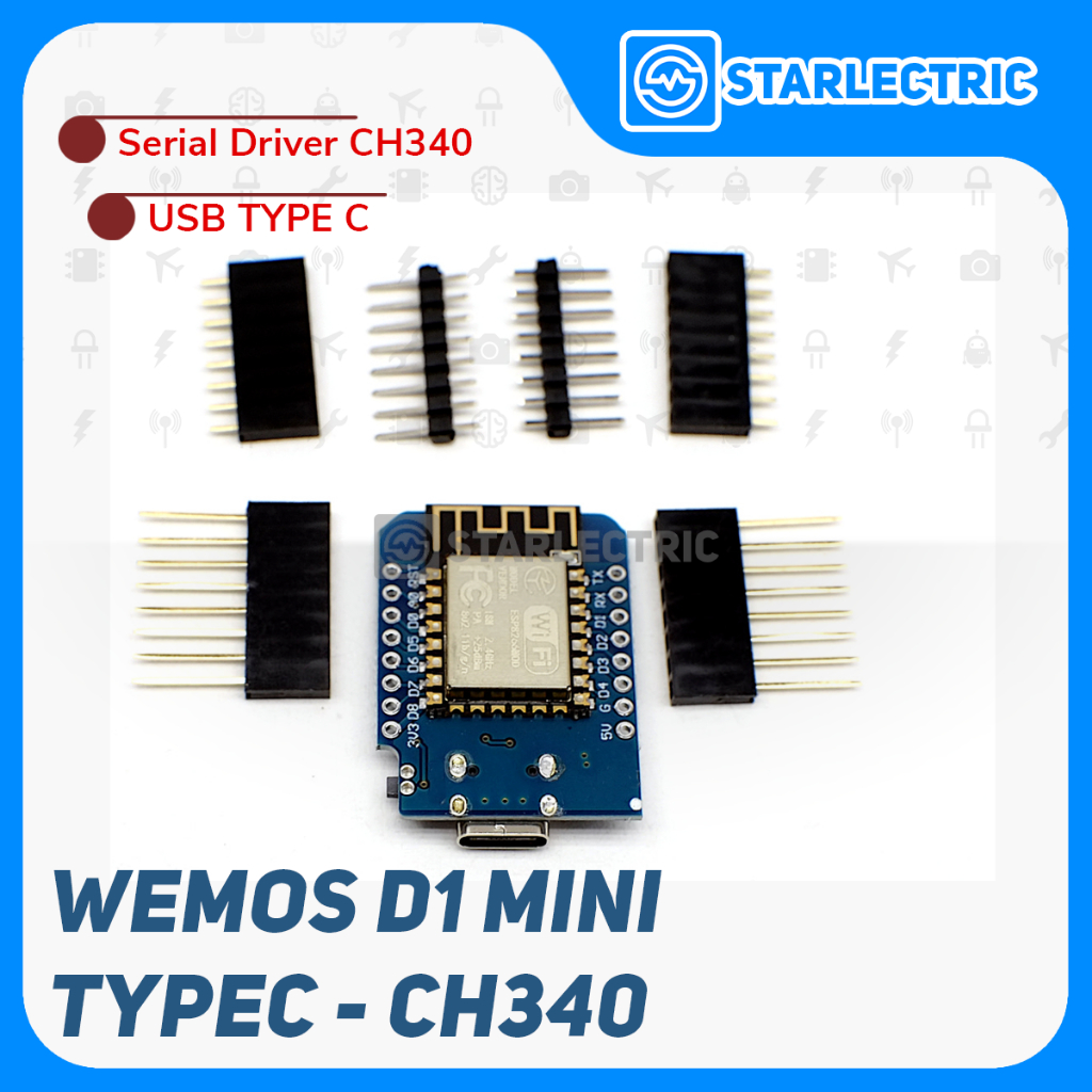 RB Wemos Mini D1 USB TYPE C CH340 ESP8266 IOT ESP12
