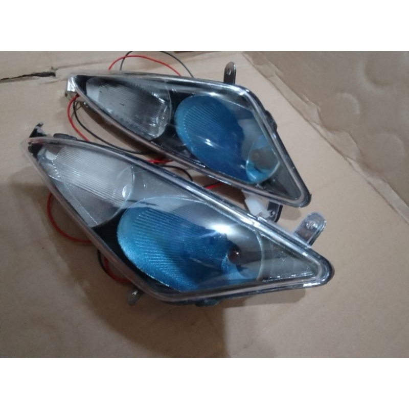 Lampu Sein Sen Reteng Mio Sporty Model MX Custom Smoke Biru Sepasang