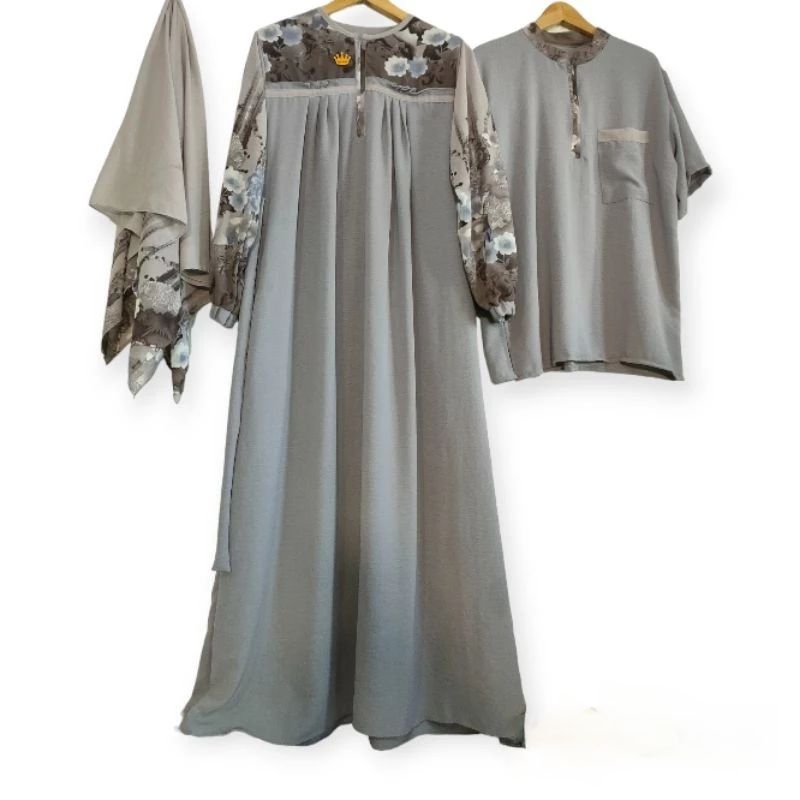 Ns77_Shoes - Mikella Couple baju pasangan suami istri bahan ceruty baby doll premium baju lebaran fa