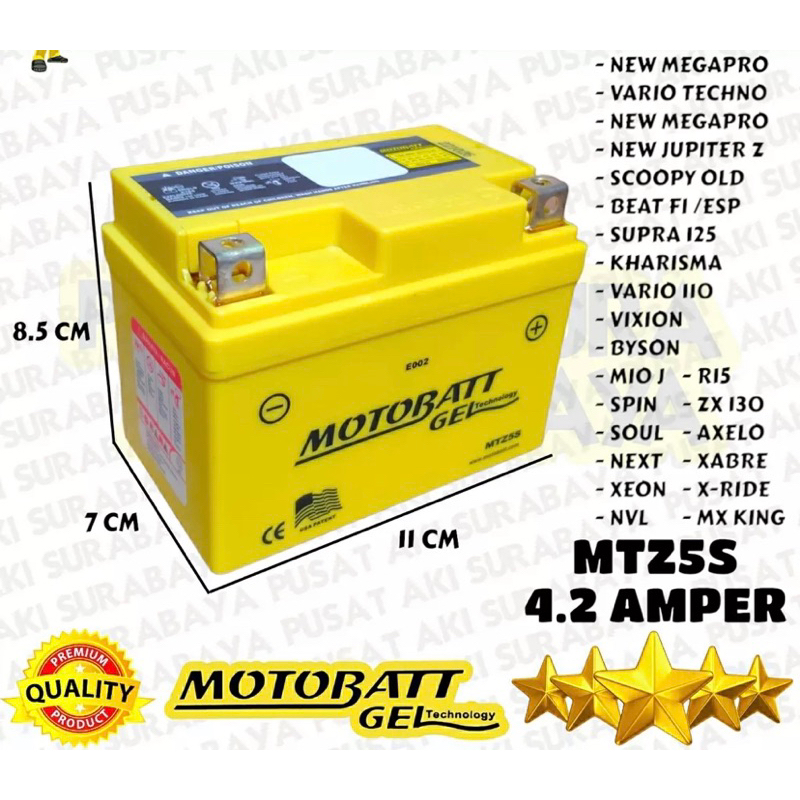 AKI MOTOBATT MTZ5S ORIGINALL MOTOBATT