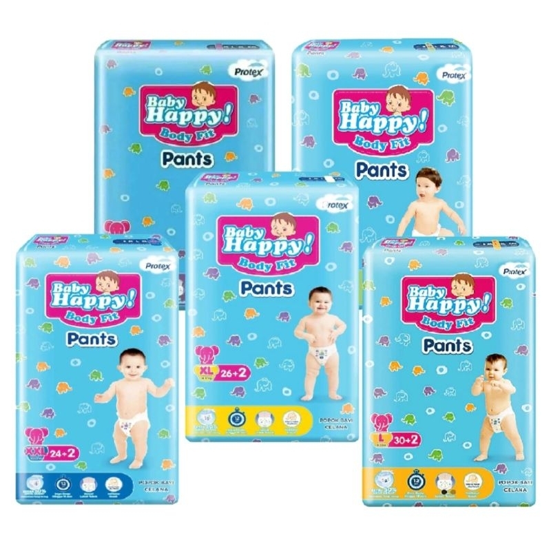 PAMPERS BABY HAPPY FIT PANTS ( S40 / M34 / L30 / XL26 / XXL24 )
