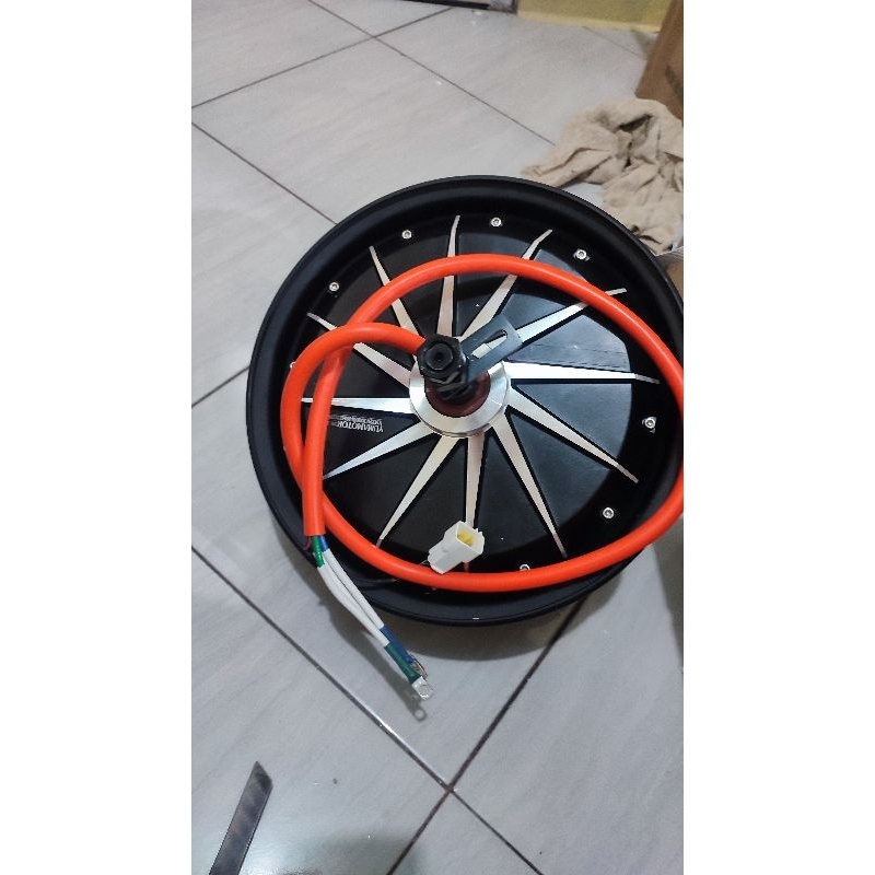 paket motor listrik 12" 3000w + votol em150 + mcb 150A + Speedometer