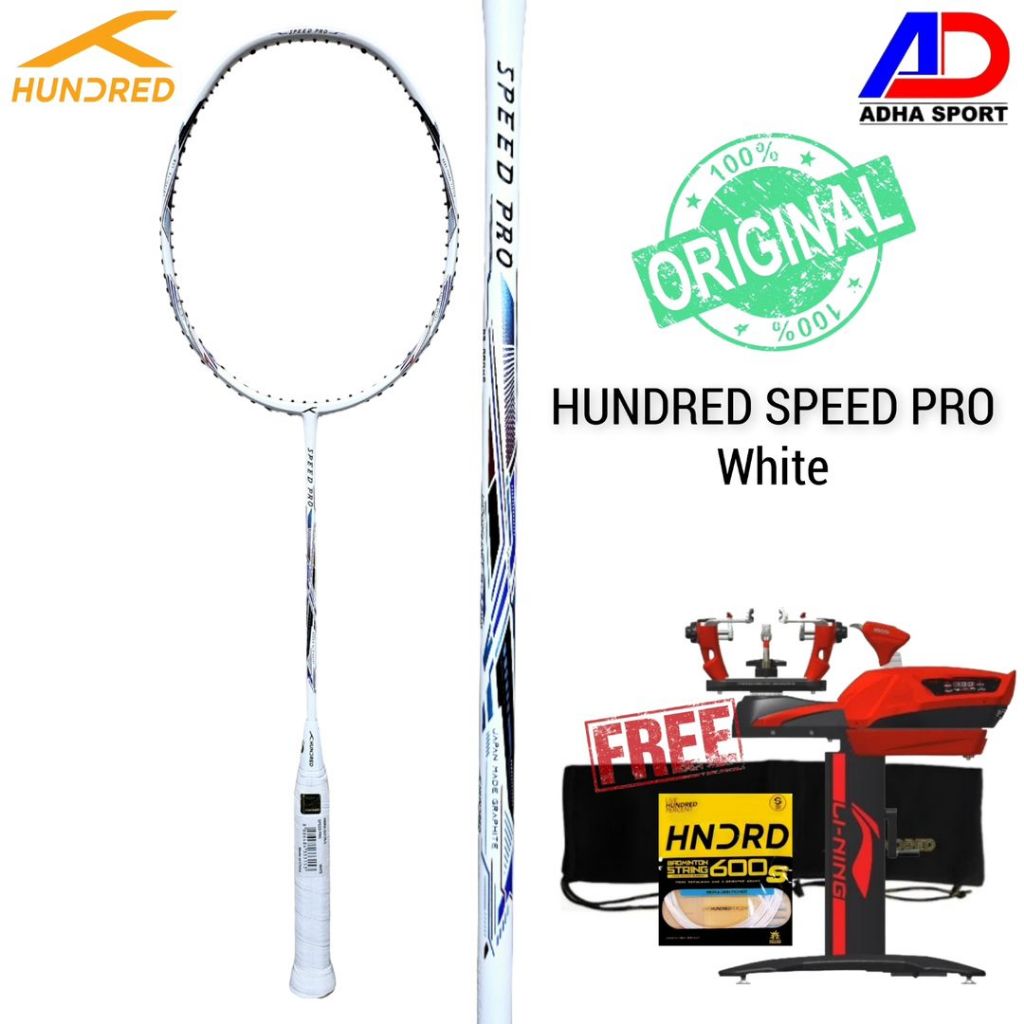 Raket Badminton Hundred Speed Pro Raket Bulutangkis Original