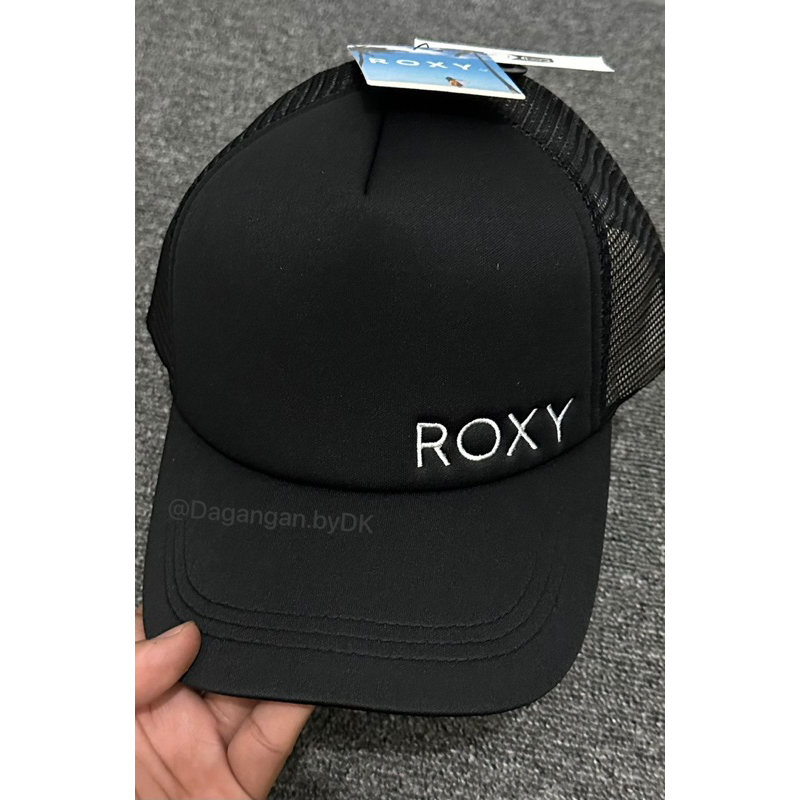 Topi Roxy Logo Samping Original 100% Hitam