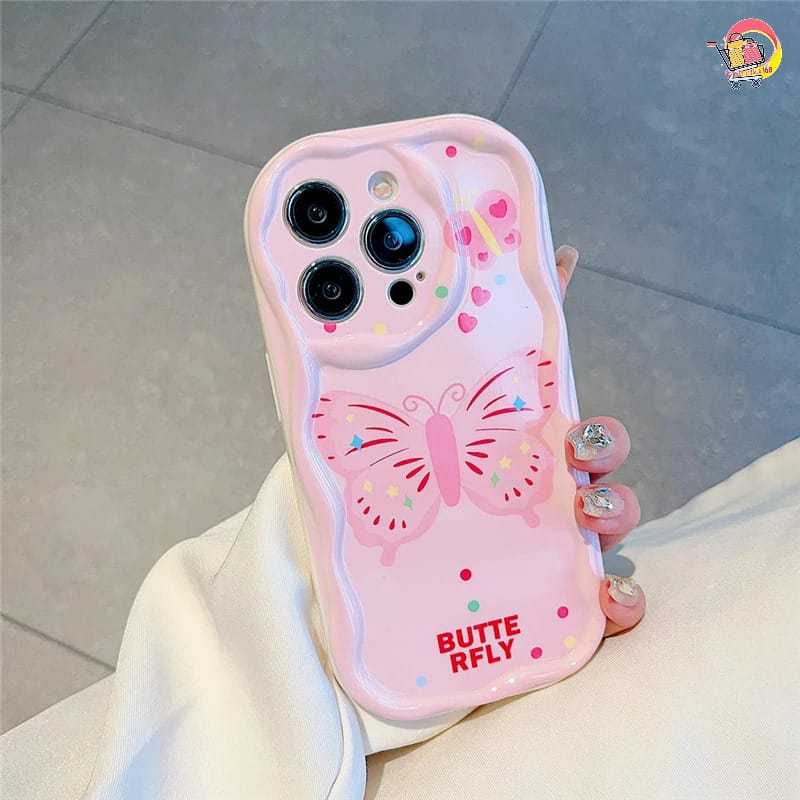 SS896 CASE CASING SILIKON PINK BUTTERFLY SOFTCASE/CASING HP COMPATIBLE FOR VIVO Y19S GT Y04 V40 Y28 