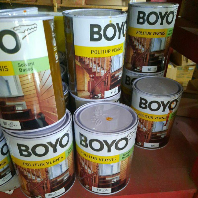 Cat Politur Plitur Plitor Vernis Boyo Warna Jati (600)