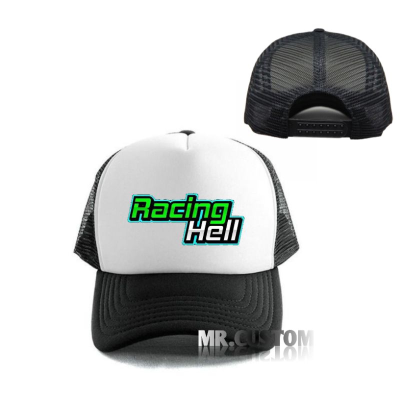 Topi Jaring Racing Hell - Topi Trucker Balap 201 - Topi Casual Balap Dewasa